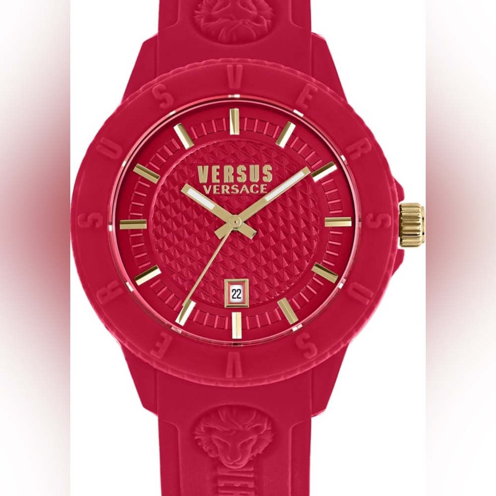 Versus Versace Tokyo Silicone Lion Collection Luxury Mens Watch Timepiece